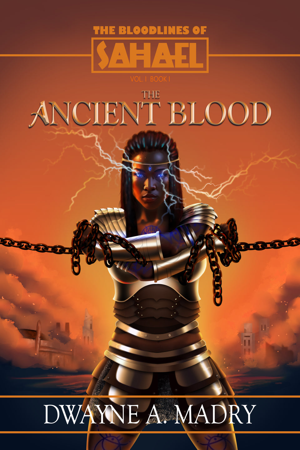 Illustrated cover of The Ancient Blood, original hardcover